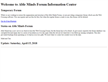 Tablet Screenshot of forum.ableminds.com